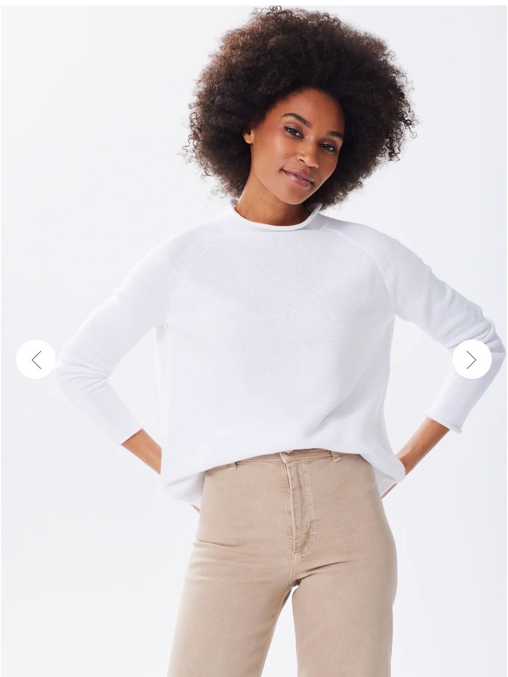 Alice Walk Cotton Mock Neck Sweater